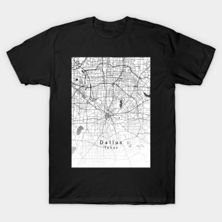 Dallas Texas City Map T-Shirt